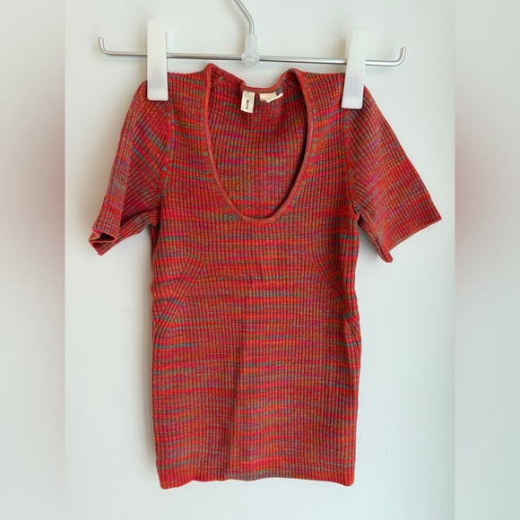 Moth by Anthropologie Ribbed Short Sleeve Sweater - Picture 4 of 7